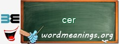 WordMeaning blackboard for cer